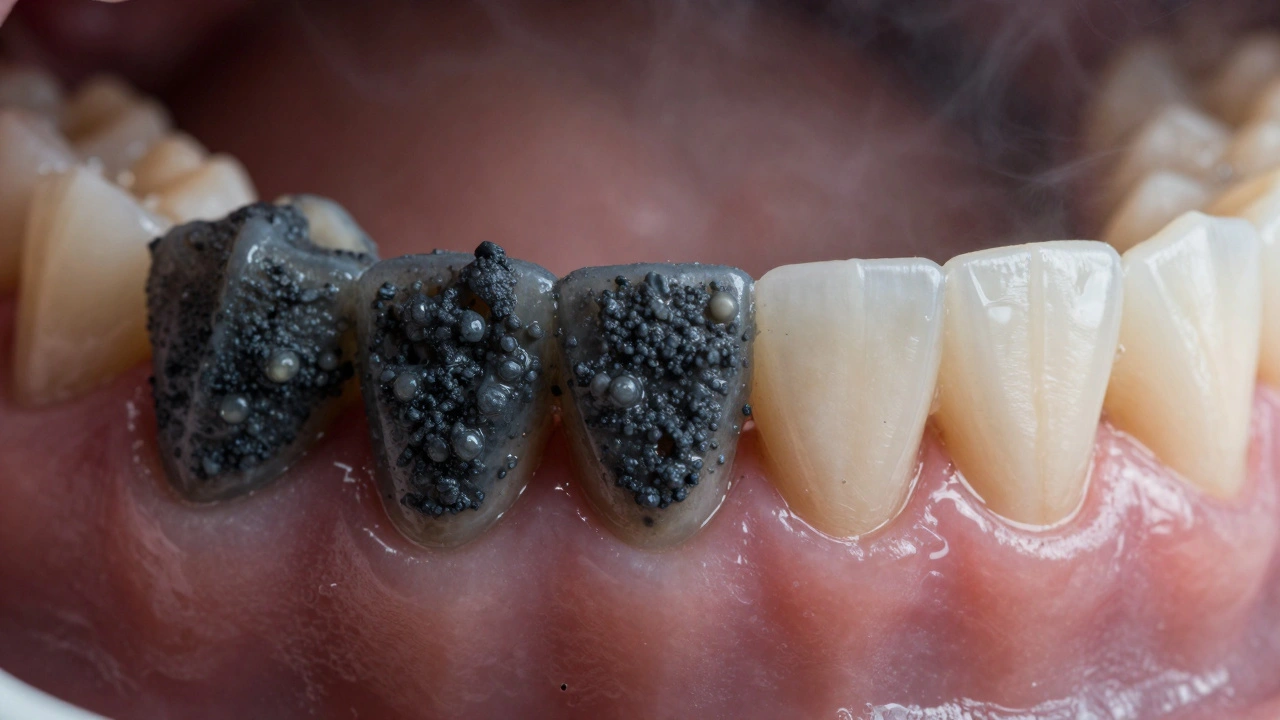 Jak černý zubní kámen ovlivňuje váš dech a co s tím dělat
