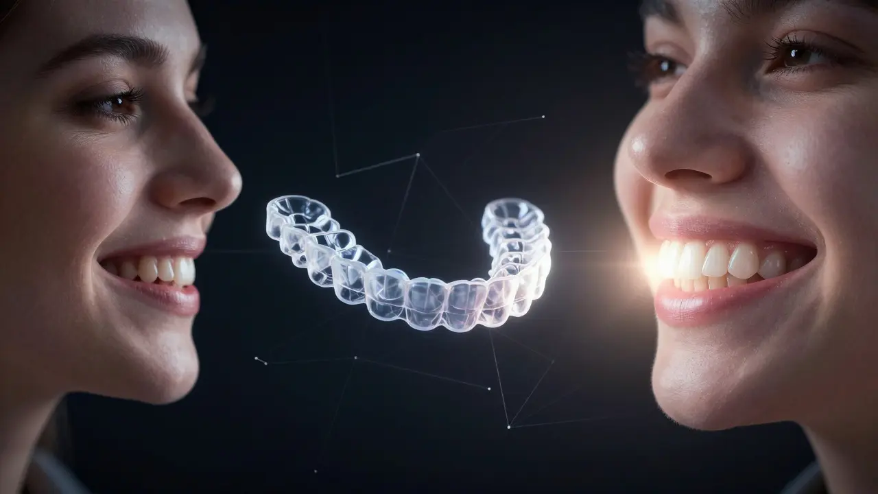 Vývoj úsměvu od mezery k dokonalému zubnímu řádu.