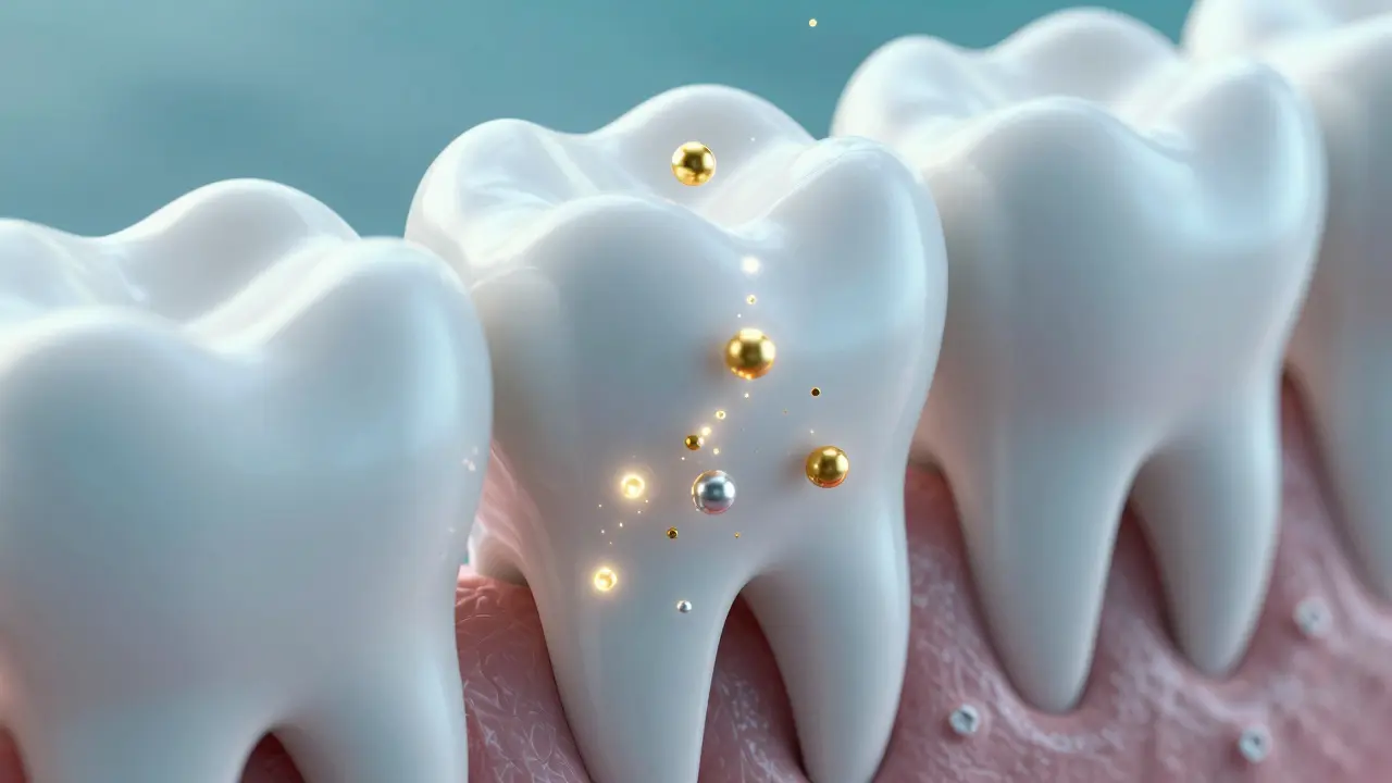 3D vizualizace procesu remineralizace zubu minerály