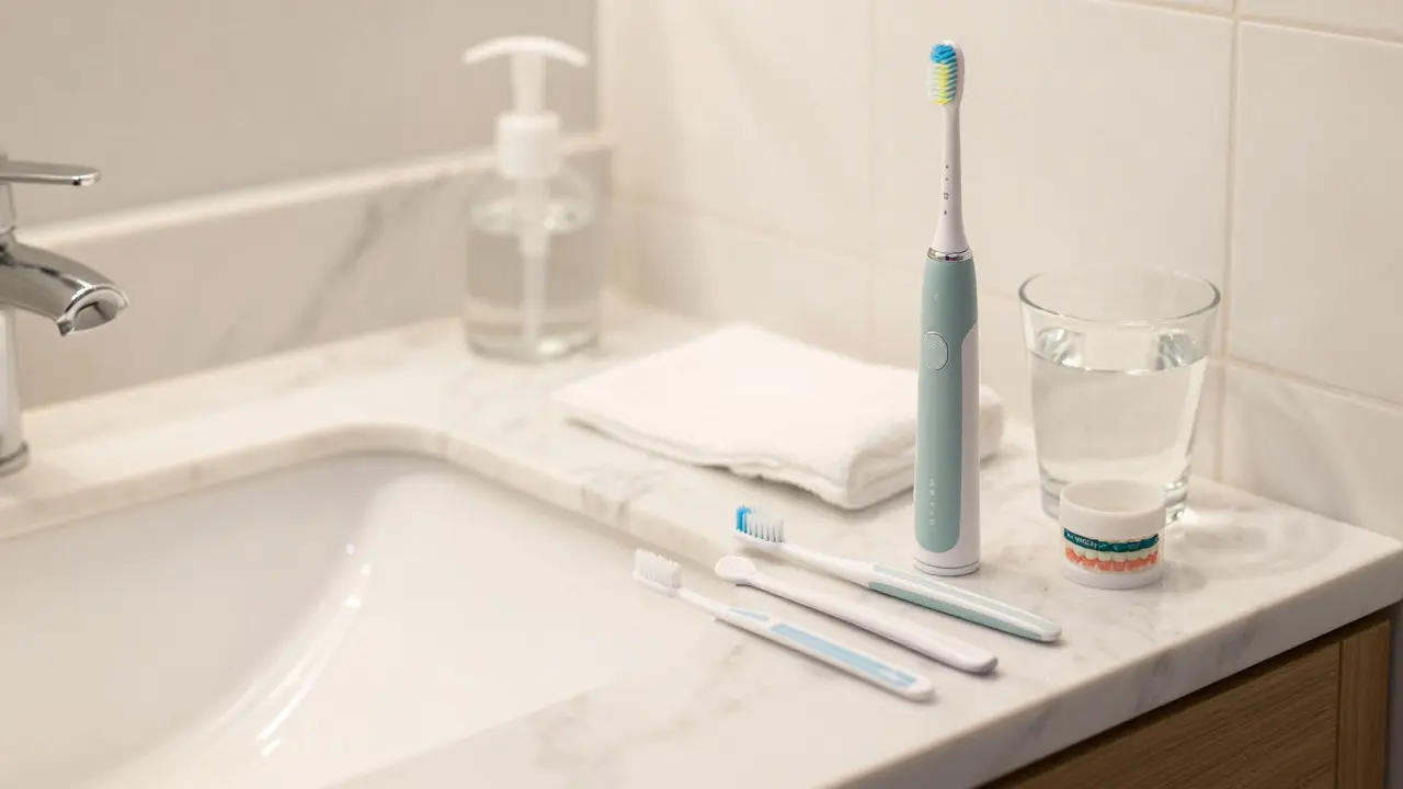 Hygienické potřeby pro čištění zubů s rovnátky