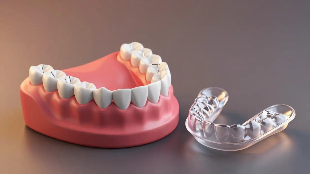 Zubní retainer pro udržení výsledku po rovnání